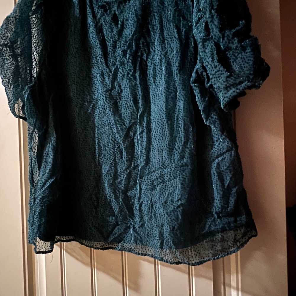 Maurices Teal Textured Blouse